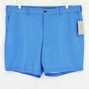 PGA Tour Men's Active Gripper Waistband UPF 50 Stretch Blue Shorts Size 38 NWT